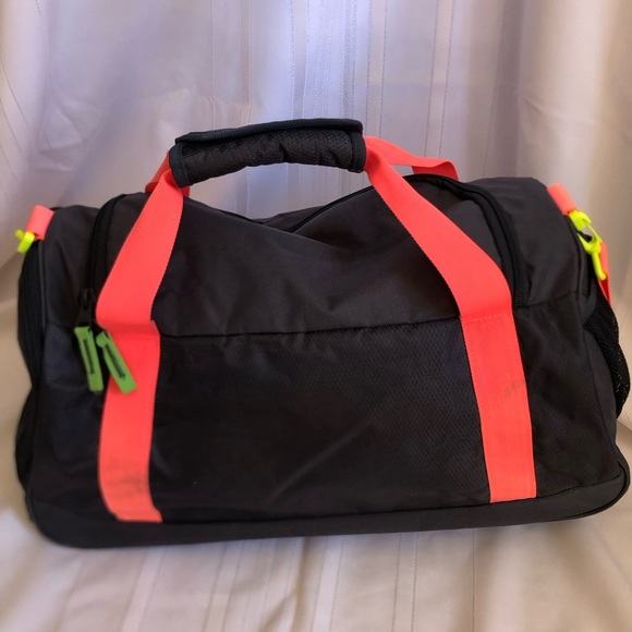 Adidas Grey and Neon Pink and Green Duffel Bag - Picture 5 of 16